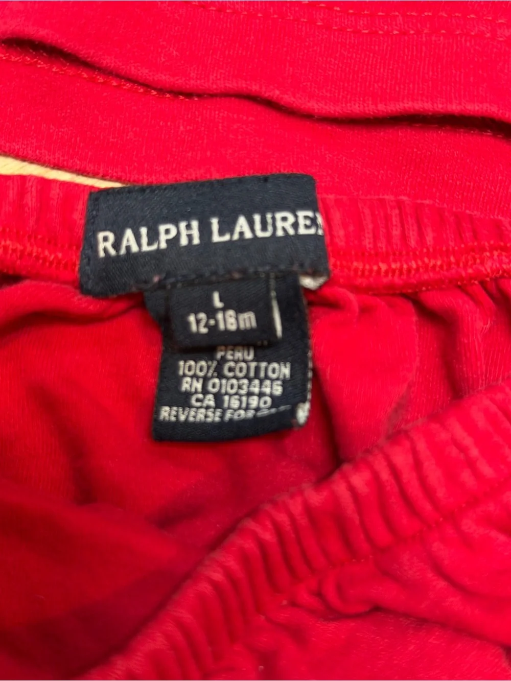 Ralph Lauren Baby Girls 12-18M Red Polo Dress Bloomers Preppy Cotton Set
